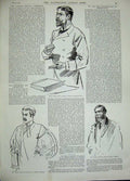 Antique Old Print 1889 Birmingham Joseph Chamberlain O'Brien Warden Court 19th