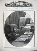 Old Antique Print 1889 Puppy Dog Dining Room Bright One Ash Rochdale Art 19th