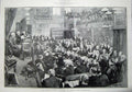 Old Antique Print 1889 Parnell Inquiry Commission Pigott Witness Court 19th