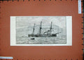 Original Old Antique Print 1889 Burger Wilhelm Pumping Water Hs Ship Sultan