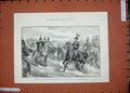 Original Old Antique Print 1889 King Italy Berlin German Emperor Guards Siers