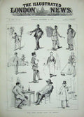 Old Antique Print 1889 Paris Sketches Elections Canvasing Voting France 19th