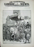 Old Antique Print 1889 Queen Elizabeth Horse Lord Mayors Show Wilson Art 19th
