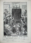 Original Old Antique Print 1889 Advertisement Bovril Children School Teacher