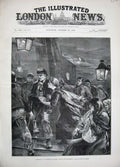 Original Old Antique Print 1889 Explosion Mossfield Colliery Staffordshire Pit