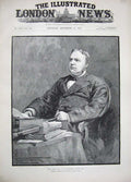 Old Antique Print 1889 Portrait Bottomley Firth London County Council Man 19th