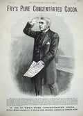 Original Old Antique Print 1889 Advertisement Fry'S Pure Concentrated Cocoa Man