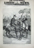 Old Antique Print 1889 Duke Cambridge German Emperor Aldershot War Horses 19th