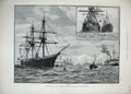 Old Antique Print 1889Naval Review War Ship Spithead Volage Hercules Ajax 19th