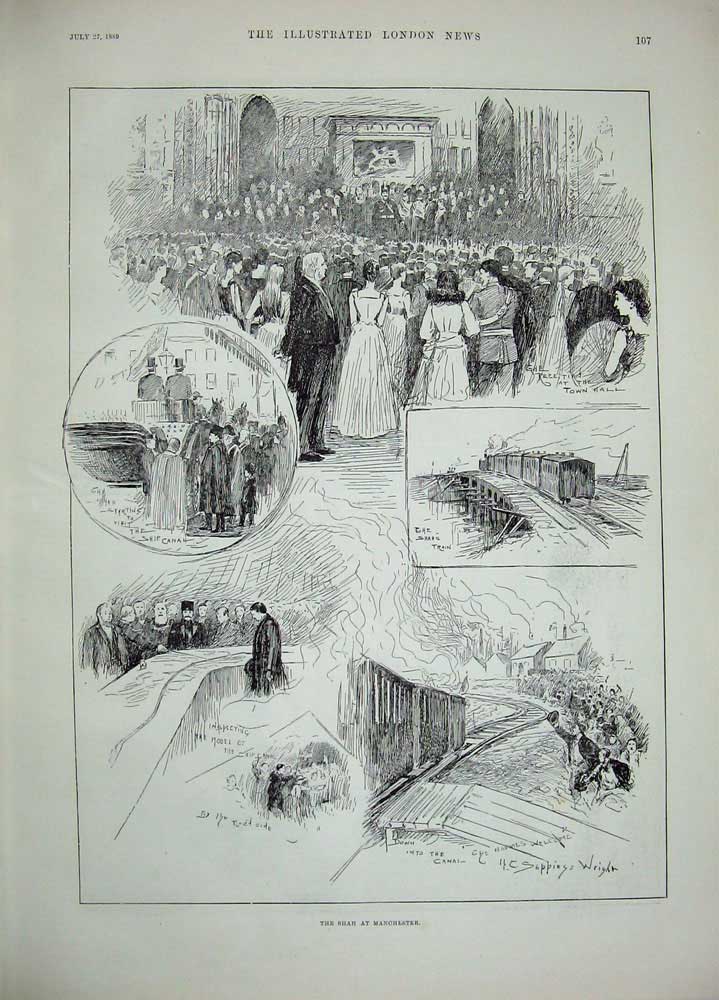Original Old Antique Print 1889 Royal Botanic Society Garden London Manchester