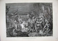 Antique Old Print 1889 Stanley Emin Pasha Wood-Cutting Camp Kinshassa Tib 19th