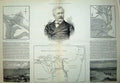 Old Antique Print 1889 Plan Suez Canal Ferdinand Lesseps Port Said Lake 19th