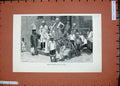 Original Old Antique Print 1889 People Street Mission House Zanzibar Natives