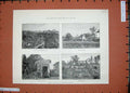 Original Old Antique Print 1889 Fire Explosion Antwerp Cartridge Works Houses
