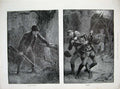 Old Antique Print 1890 Dadd Fine Art Man Shooting Captured Hunting Sport 19th