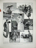 Old Antique Print 1890 Influenze Flu Illness Children Lady School Dinner 19th