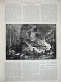 Old Antique Print Machine Making Gas Metropolitan Gas Company Works 1890 19th