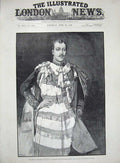 Old Antique Print 1890 Royal Highness Duke Clarence Avondale House Lords 19th