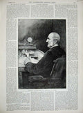 Original Old Antique Print 1890 American Celebrities Mr Chauncey Depew Portrait