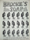 Old Antique Print 1890 Advertisement Brooke'S Monkey Brand Soap Cleaning 19th