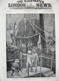 Antique Old Print Prince Albert Victor India Elephants 1890 Hyderabad Art 19th