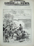 Original Old Antique Print 1890 Summerhouse Folkestone War Army Siers Wolmer