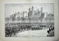 Old Antique Print 1890 Funeral Lord Napier Magdala Tower London Harding 19th