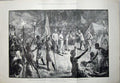 Old Antique Print 1890 Emin Pasha Stanley Kavalli Lake Albert Nyanza War 19th