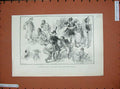 Original Old Antique Print 1890 Theatre Chelsea Barracks Fra Diavolo Burlesque
