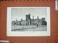 Original Old Antique Print 1890 Ruins University Toronto Canada Building Fire