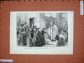Original Old Antique Print 1890 Church Allhallows Lombard Street Hospital Boys