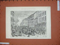 Original Old Antique Print Riots Vienna 1890 Hussars Mob Lerchenfelder-Strasse