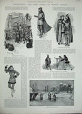 Original Old Antique Print Irmengarda 1892 New Opera Covent Garden King Conrad