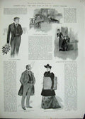 Old Antique Print 1892 Liberty Hall New Play St Jame'S Theatre Chilworth 19th