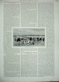 Original Old Antique Print 1892 View Hamburg Cholera Tents Diseases Victorian