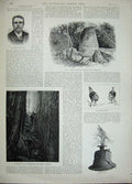 Antique Old Print 1892 Gennadius Eaton Greek Minister Study Zimbabwe Bent 19th