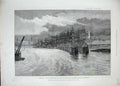 Old Antique Print 1892 Hamburg American Liners Ships Elbe Schonberg Art 19th