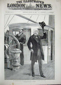 Original Old Antique Print 1892 Gladstone Majesty'S Yacht Alberta Ship Osborne