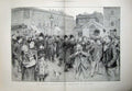 Old Antique Print 1892 General Election Voting Tennyson Isle Wight House 19th