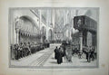 Original Old Antique Print 1892 Consecration Restored Schlosskirche Wittenberg