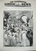 Old Antique Print 1893 Reception Imperial Institute Prince Wales Fine Art 19th