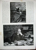 Original Old Antique Print 1893 Madame Waddington French Ambassador London Man