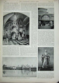Old Antique Print 1893 Russian Monastery Solovetsk Shrines Archimandrite 19th