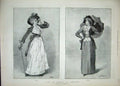 Original Old Antique Print 1893 Storey Womens Fashion Dresses Clothes Victorian