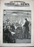 Old Antique Print 1893 Court-Martial H.M.S Swiftsure Devonport Howe Men 19th