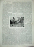 Original Old Antique Print 1893 Dr Nansen'S House Lysaker Christiania Victorian