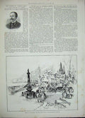 Old Antique Print 1893 Mr Carton Rosiere Comic Opera Shaftesbury Theatre 19th