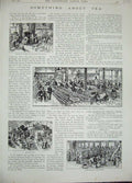Old Antique Print 1893 Tead Chests Docks United Kingdom Company Tasting 19th