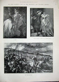 Old Antique Print 1893 John Gilbert Guildhall Art Gallery London Calais 19th
