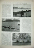 Old Antique Print Oxford Cambridge Boat Race 1893 Barnes Bridge Putney 19th